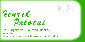 henrik palotai business card